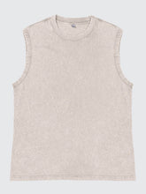 Load image into Gallery viewer, Men's 100% Cotton Washed And Distressed Vintage Round Neck Sleeveless Sports Tank Top