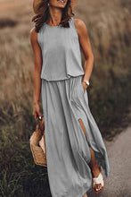 Load image into Gallery viewer, Giselle Loose Fit Slit Maxi Dress