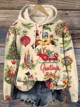 Load image into Gallery viewer, Christmas Retro Pattern Print Casual Hoodie Sweatshirt