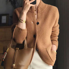 Load image into Gallery viewer, Vintage Stand Collar Loose Buttoned Knitted Cardigan
