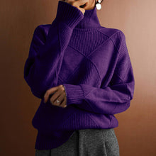 Load image into Gallery viewer, Loose Turtleneck Warm Sweater Solid Color Knitted Sweater
