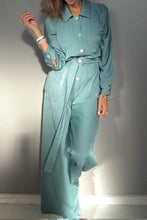 Load image into Gallery viewer, Women's Lapel Long Sleeve Casual Jumpsuit