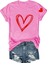 Load image into Gallery viewer, Women'S Valentine'S Day Heart Long Sleeve Print T-Shirt