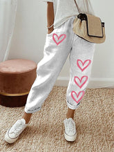 Load image into Gallery viewer, Women's Valentine's Day Heart Print Wide Leg Pants