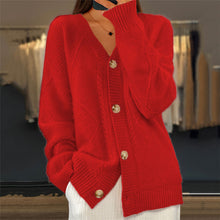 Load image into Gallery viewer, Vintage Loose Slouchy Button Front Cardigan Sweaters