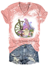 Load image into Gallery viewer, Lavender Gnome V Neck T-shirt