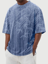 Load image into Gallery viewer, Men's Bamboo Leaf Print Short Sleeve T-Shirt