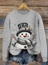 Load image into Gallery viewer, Christmas Snowman Cozy Knit Sweater