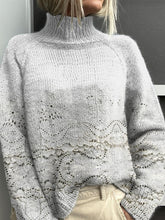 Load image into Gallery viewer, Women's Vintage Lovely Floral Art Print Knit Turtleneck Pullover Sweater