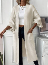 Load image into Gallery viewer, Women&#39;s Lazy Style Loose Open Pocket Mid-Length Cardigan Sweater