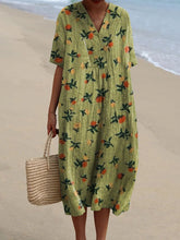Load image into Gallery viewer, Women's Vintage Lovely Floral Art Print Casual Flowy Dress