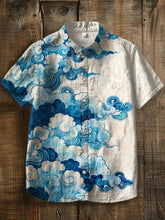 Load image into Gallery viewer, Men's Ukiyo-e Clouds Art Print Short Sleeve Shirt