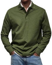 Load image into Gallery viewer, Men's Everyday Comfort Lapel Button Casual Long Sleeve POLO Shirt