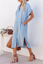 Load image into Gallery viewer, Rita Pocketed Tencel Button Down Midi Dress