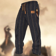 Load image into Gallery viewer, Men&#39;s Retro Country Elk Logo Twill Wool Stretch Casual Sweatpants