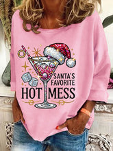 Load image into Gallery viewer, Women&#39;s Christmas Santa&#39;s Favorite Hot Mess Printed Casual Sweatshirt