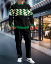 Load image into Gallery viewer, Men's Simple Colorblock Round Neck Casual Sports Set 061