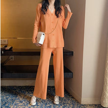 Load image into Gallery viewer, Two-Piece Fashion Casual V-Neck Cardigan Temperament
