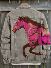 Load image into Gallery viewer, Vintage Print Casual Denim Jacket