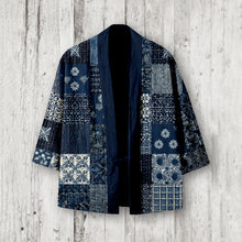 Load image into Gallery viewer, Vintage Japanese Sashiko Patchwork Linen Kimono Cardigan