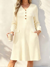 Load image into Gallery viewer, Women'S Casual Solid Color V-Neck Dress