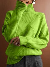 Load image into Gallery viewer, Loose Turtleneck Warm Sweater Solid Color Knitted Sweater