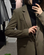 Load image into Gallery viewer, Commuter Lapel Blazer &amp; Overskirt Two-Piece Set