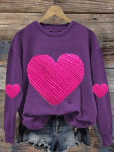 Load image into Gallery viewer, Women'S Heart Print Long Sleeve Sweatshirt
