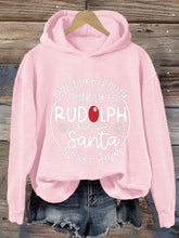 Load image into Gallery viewer, Women's Dance Like Frosty Shine Like Rudolph Give Like Santa Love Like Jesus Print Hoodie Long Sleeve Sweatshirt