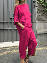 Load image into Gallery viewer, Women's Casual Cotton And Linen Suit
