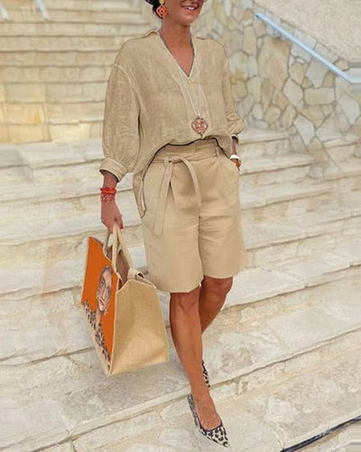 Plus Size Casual Suit Female Loose Two-Piece Suit