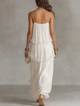 Load image into Gallery viewer, Romantic Sheer Tiered Chiffon Maxi Dress
