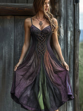 Load image into Gallery viewer, Vintage Celtic Knot Gradient Art Sling Dress