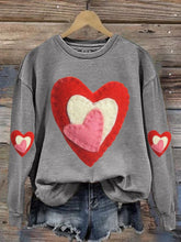 Load image into Gallery viewer, Women'S Heart Print Long Sleeve Sweatshirt