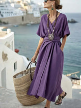 Load image into Gallery viewer, Ladies Loose Solid Pocket Dress