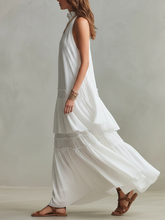 Load image into Gallery viewer, Airy High-Neck Tiered Bohemian Maxi Dress
