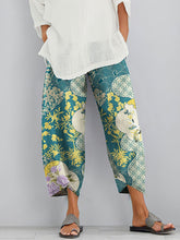 Load image into Gallery viewer, Vintage Japanese Floral Art Printed Casual Pants