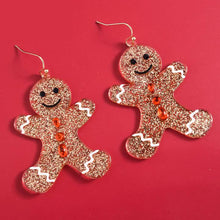 Load image into Gallery viewer, Cute Christmas Gingerbread Earrings