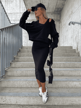 Load image into Gallery viewer, Sharon Set - Dress and Sweatshirt Set Perfect for autumn