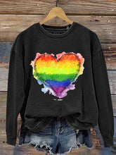 Load image into Gallery viewer, Colorful Heart Print Casual  Sweatshirt