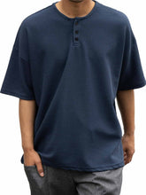 Load image into Gallery viewer, Men's Casual Basic Waffle Fabric Short Sleeve Henley