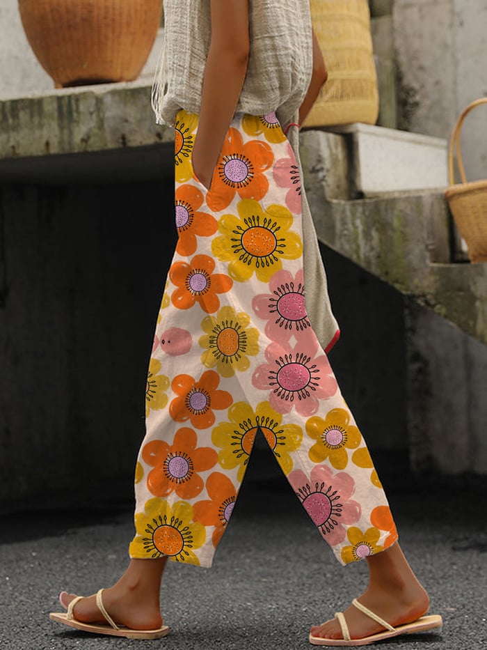 Women's Printed Casual Trousers