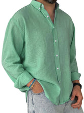 Load image into Gallery viewer, Men's Casual Simple Cotton Lapel Long-Sleeved Shirt