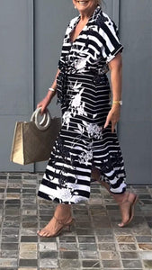 Casual New Printed Shirt Dress