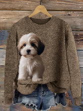 Load image into Gallery viewer, Fuzzy Havanese Dog Cozy Knit Sweater