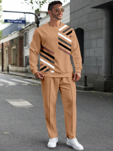 Load image into Gallery viewer, Men's Colorblock Round Neck Casual Sports Set 049