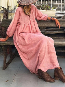 Women's Cotton Linen Dress