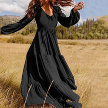 Load image into Gallery viewer, Women&#39;s Swing Dress Long Dress Maxi Dress Dark Green Brown Black