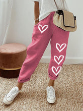 Load image into Gallery viewer, Women's Valentine's Day Heart Print Wide Leg Pants