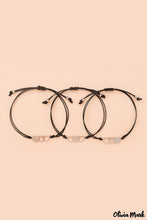 Load image into Gallery viewer, 3pcs black heart decor bracelets